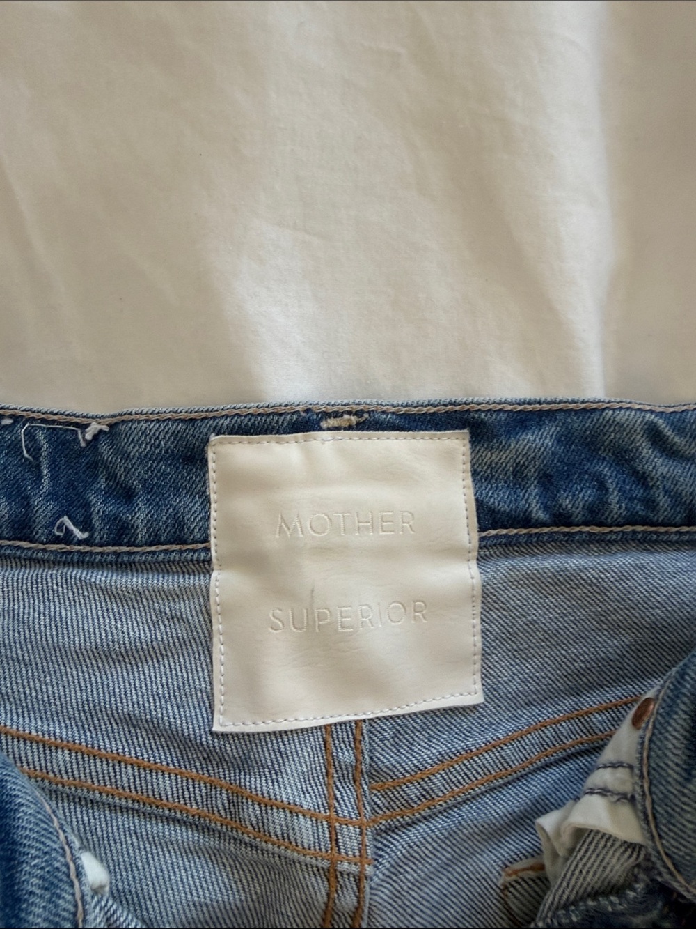 MOTHER Light Blue Straight Leg Jeans - Picture 3 of 5